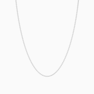 Sterling Silver Cable Chain Necklace 16" with 2" Extender