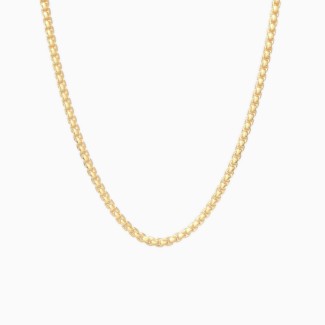 18" Rounded Box Chain Necklace